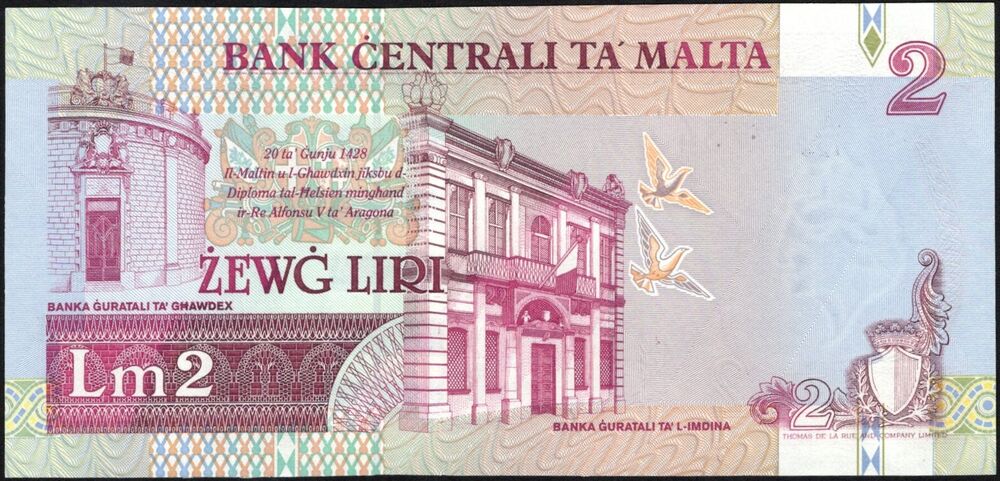 Malta - 2 Liri 1967 - Pick # 45a - UNC