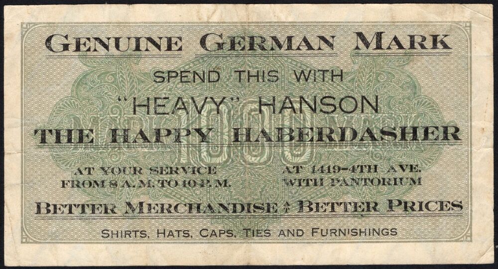 Germany - 1.000 Mark 1922 - Pick # 76 - Advertisement Note - F/VF