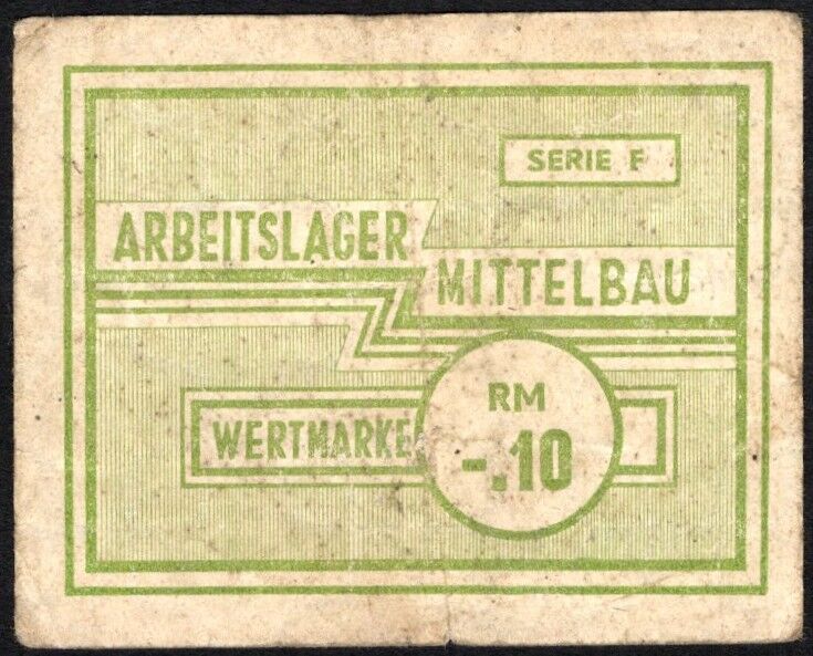 Germany, POW Camp Money - Concentration Camp Mittelbau, 0.10 RM 1944 - Fine