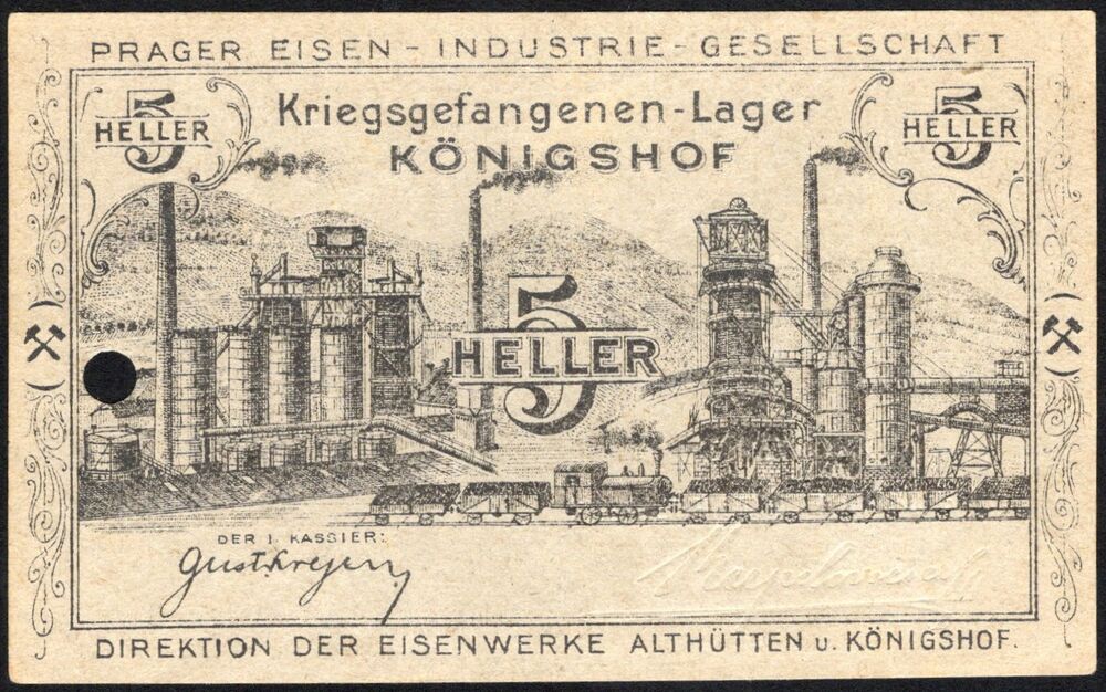 Austria, POW Camp Money - 5 Heller 1916 - aXF