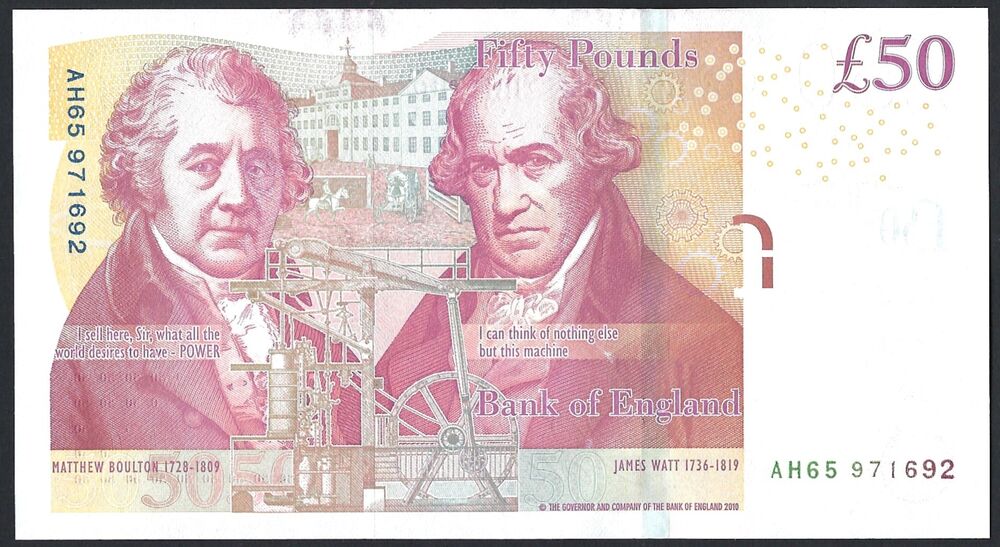 Great Britain - 50 Pounds 2010 - Pick # 393a - UNC