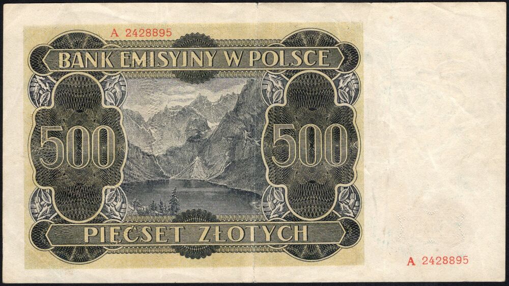 Poland - 500 Zlotych 1940 - Pick # 98 - VF