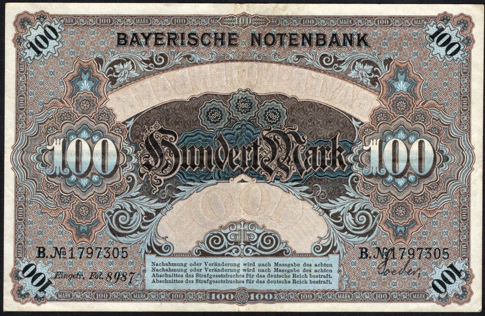 Germany - 100 Mark 1900 - Pick # S922 - VF