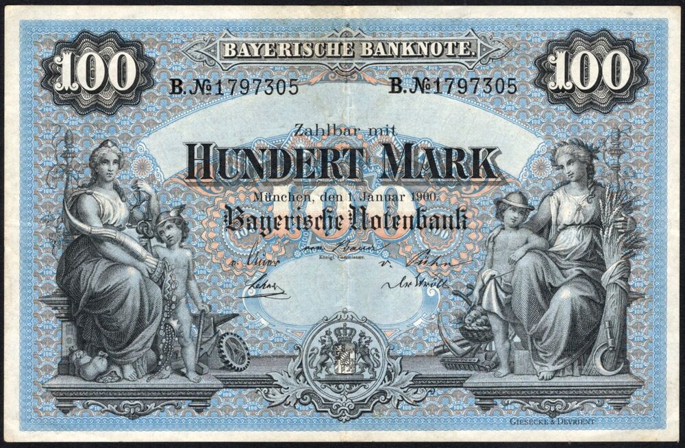 Germany - 100 Mark 1900 - Pick # S922 - VF