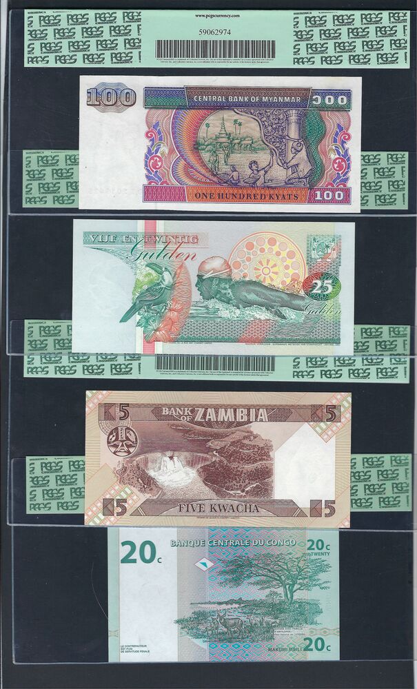 Mixed Lots - 4 PCGS graded notes 1986-1997