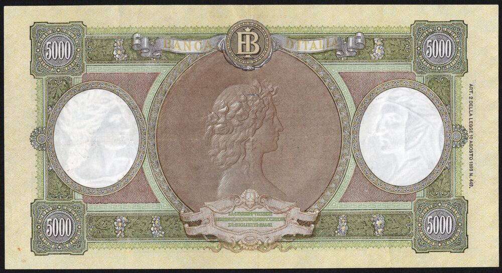 Italy - 5000 Lire 1963 - Pick # 85d* - VF