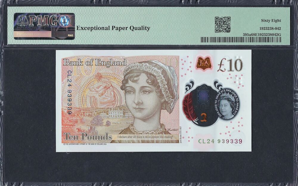 Great Britain - 10 Pounds 2016 - Pick # 395a - PMG 68 EPQ