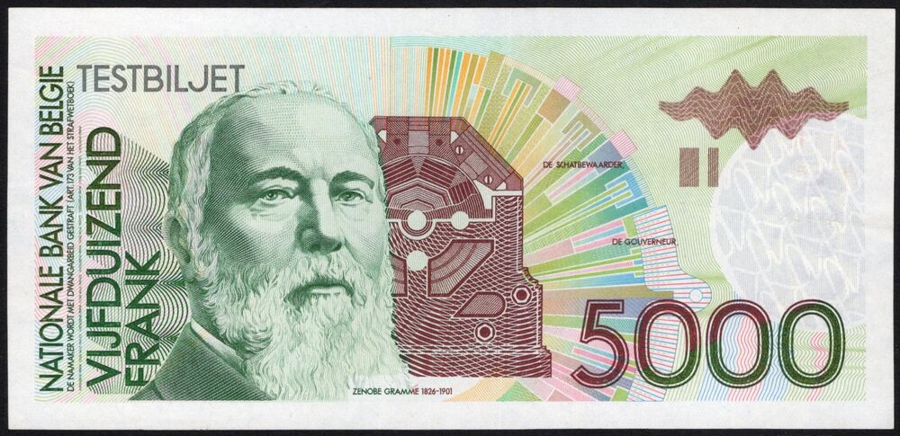 Belgium - Test Note 5000 Francs ND - Pick # NL - VF