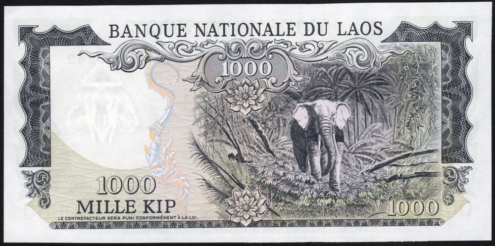 Laos - 1000 Kip 1974 - Pick # 18a - UNC