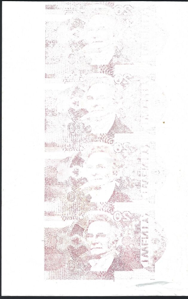 Great Britain - De La Rue sheet of 4 Test Notes - XF/AU