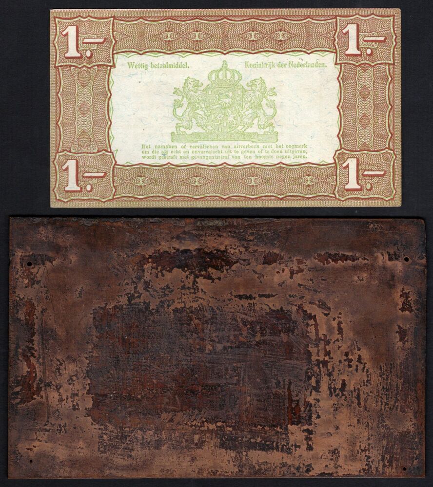 Netherlands - Printing Plate 1 Gulden 1938 - Pick # 61