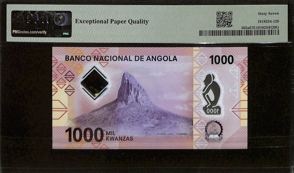 Angola - 1000 Kwanzas 2020 - Pick # 162a - PMG 67 EPQ