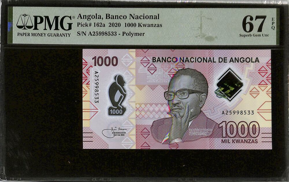 Angola - 1000 Kwanzas 2020 - Pick # 162a - PMG 67 EPQ