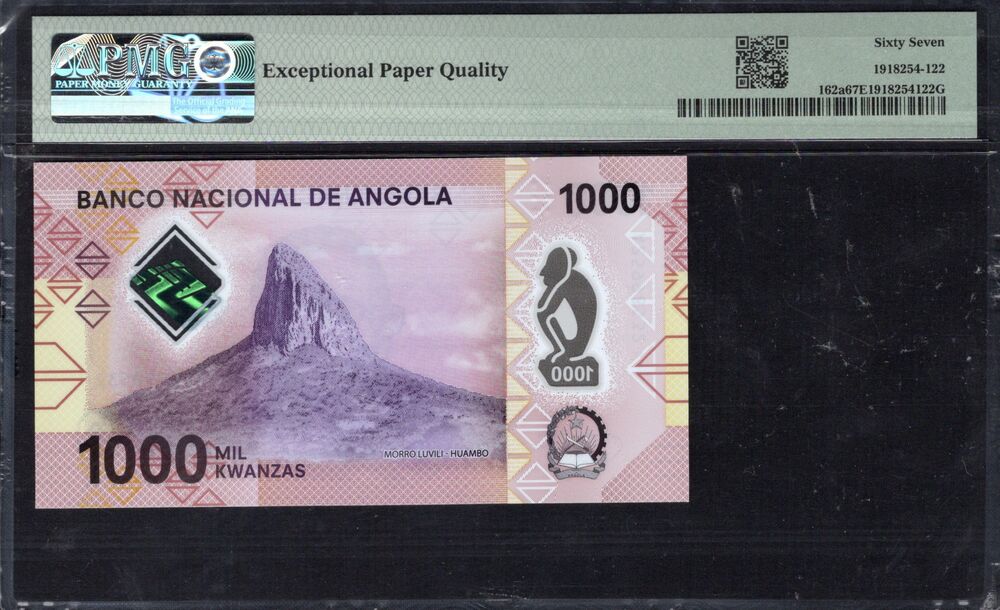 Angola - 1000 Kwanzas 2020 - Pick # 162a - PMG 67 EPQ