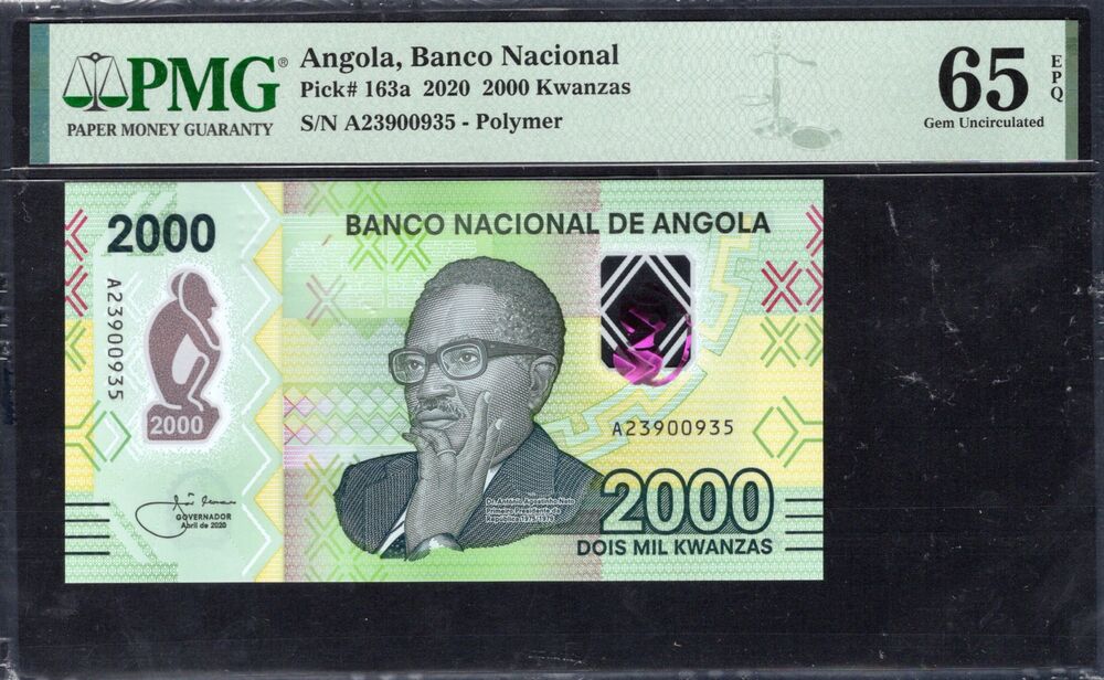 Angola - 2000 Kwanzas 2020 - Pick # 163a - PMG 65 EPQ