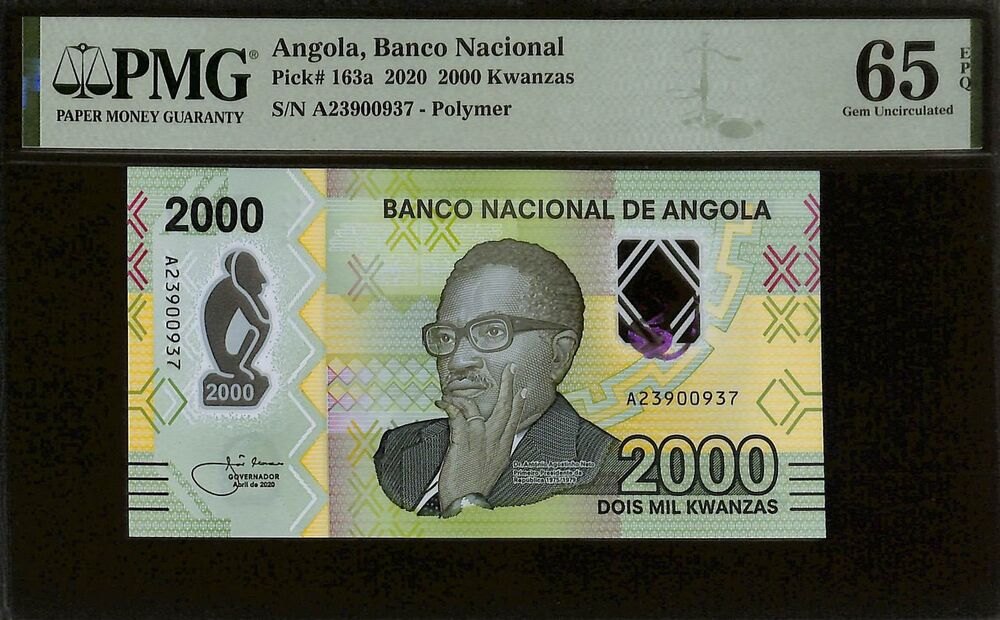Angola - 2000 Kwanzas 2020 - Pick # 163a - PMG 65 EPQ