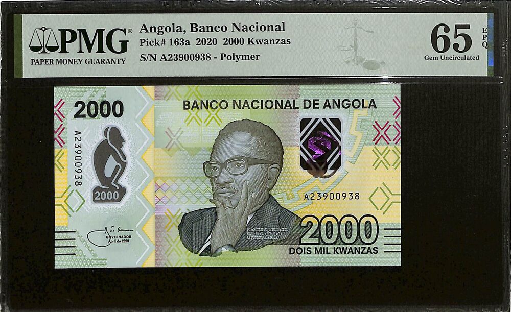 Angola - 2000 Kwanzas 2020 - Pick # 163a - PMG 65 EPQ