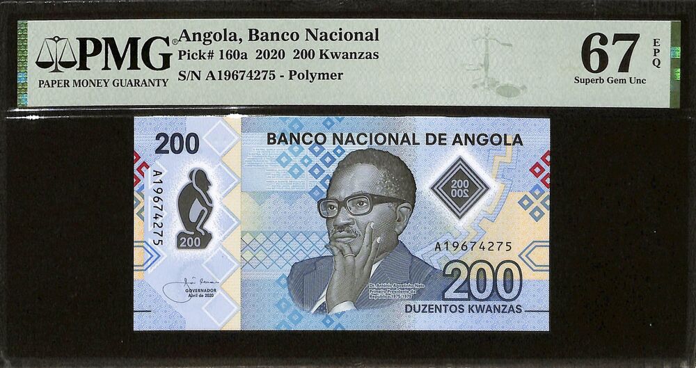 Angola - 200 KWanzas 2020 - Pick # 160a - PMG 67 EPQ
