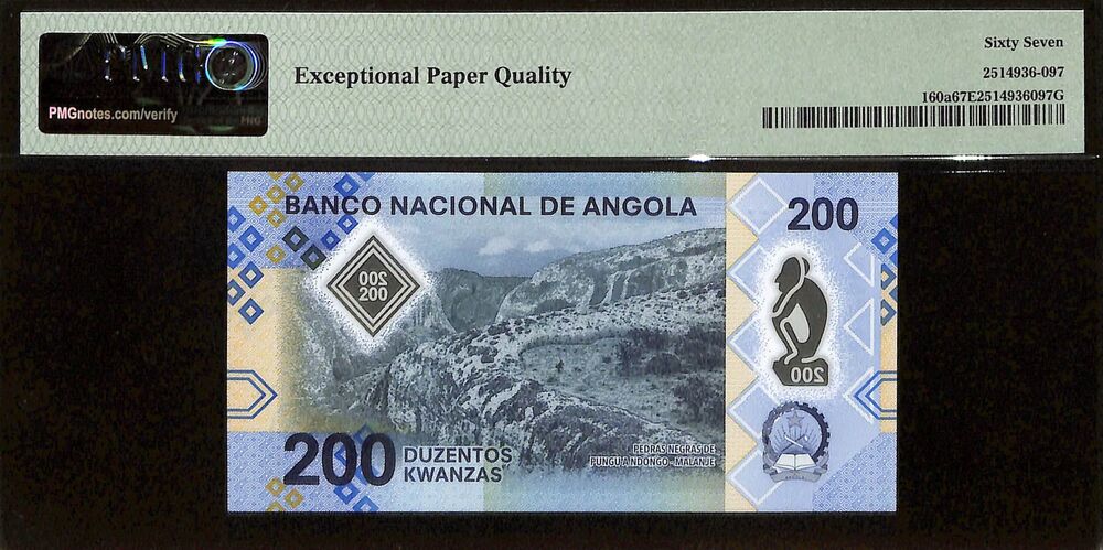 Angola - 200 Kwanzas 2020 - Pick # 160a - PMG 67 EPQ