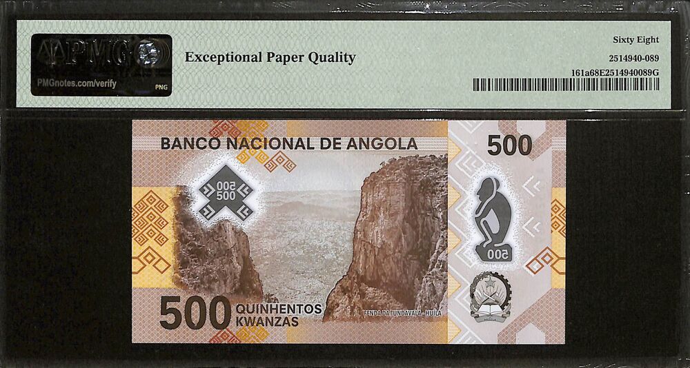 Angola - 500 KWanzas 2020 - Pick # 161a - PMG 68 EPQ
