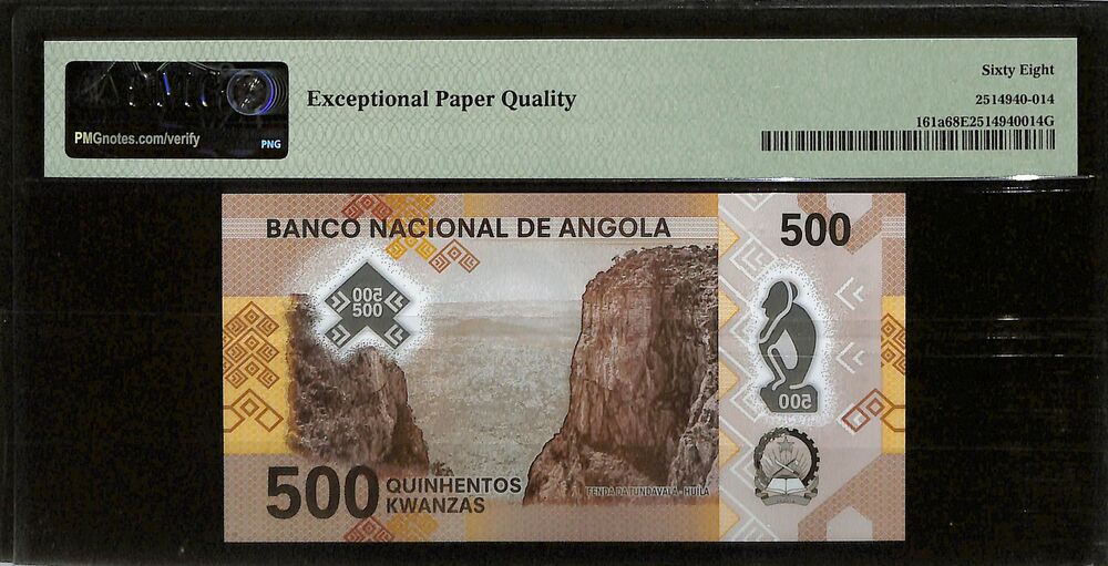 Angola - 500 Kwanzas 2020 - Pick # 161a - PMG 68 EPQ