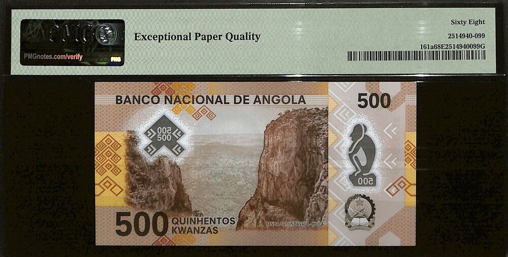 Angola - 500 Kwanzas 2020 - Pick # 161a - PMG 68 EPQ
