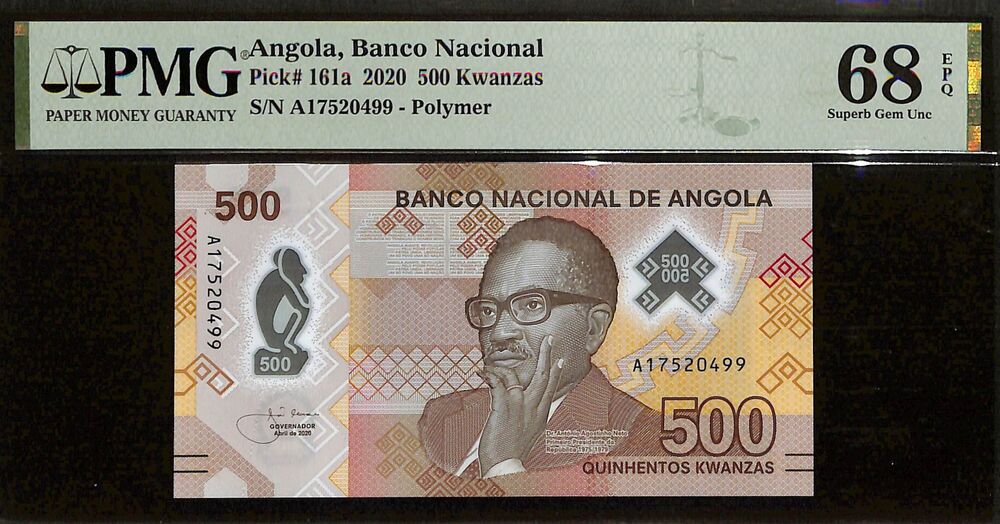 Angola - 500 Kwanzas 2020 - Pick # 161a - PMG 68 EPQ