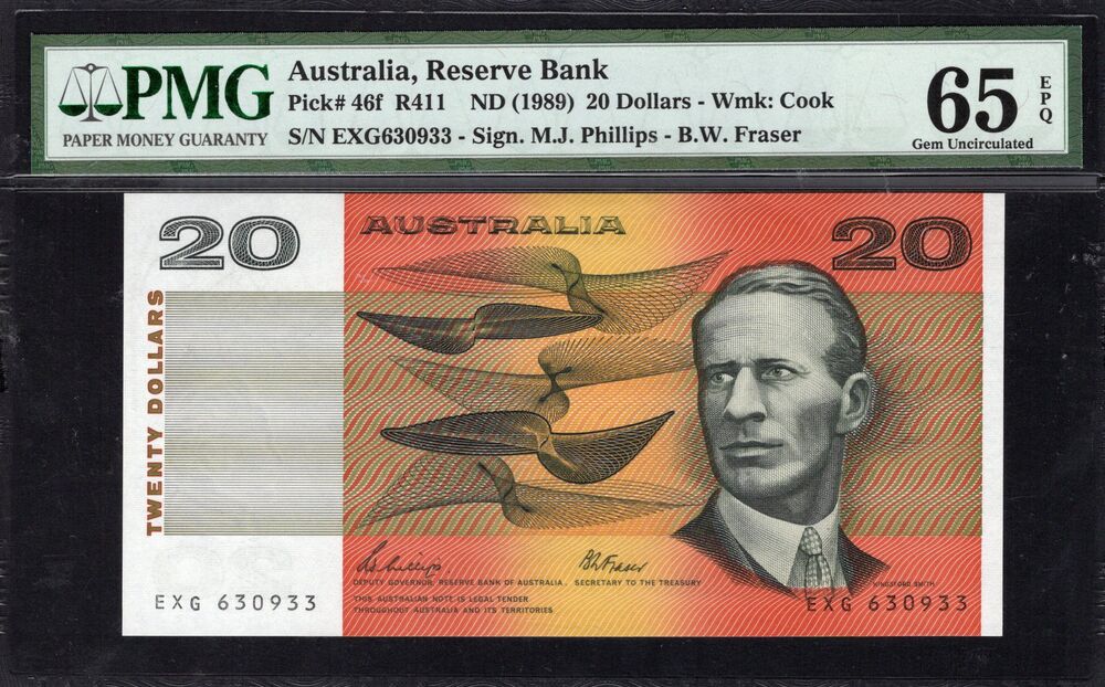 Australia - 20 Dollars ND (1989) - Pick # 46f - PMG 65 EPQ