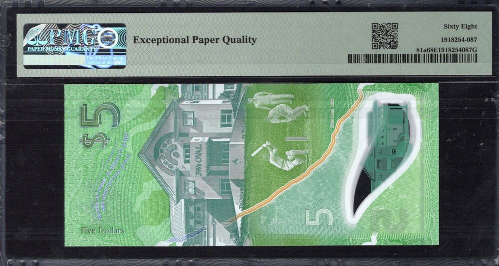 Barbados - 5 Dollars 2022 - Pick # 81a - PMG 68 EPQ