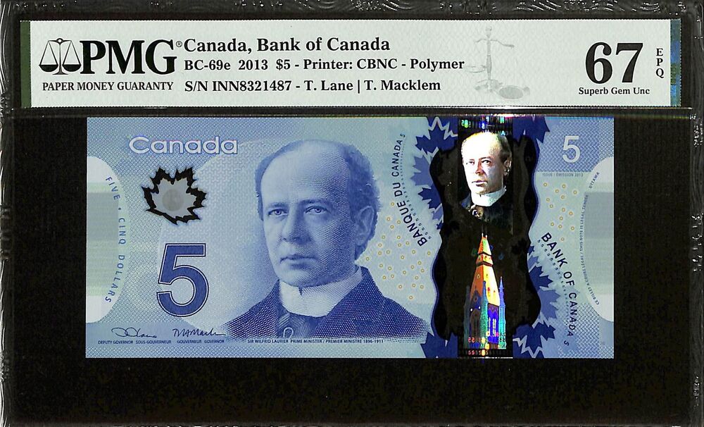 Canada - 5 Dollars 2013 - Pick # 69e - PMG 67 EPQ