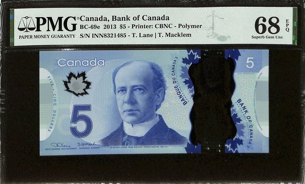 Canada - 5 Dollars 2013 - Pick # 69e - PMG 68 EPQ