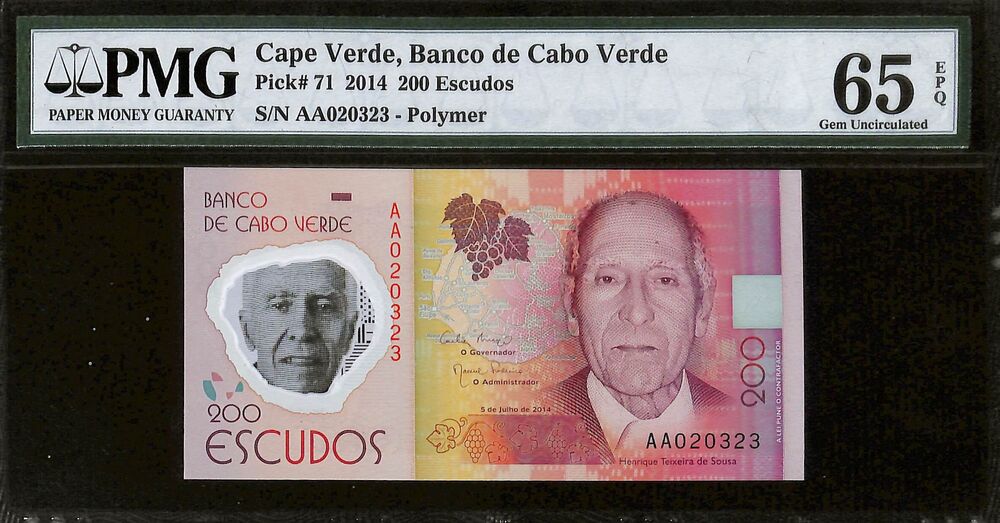 Cape Verde - 200 Escudos 2014 - Pick # 71 - PMG 65 EPQ