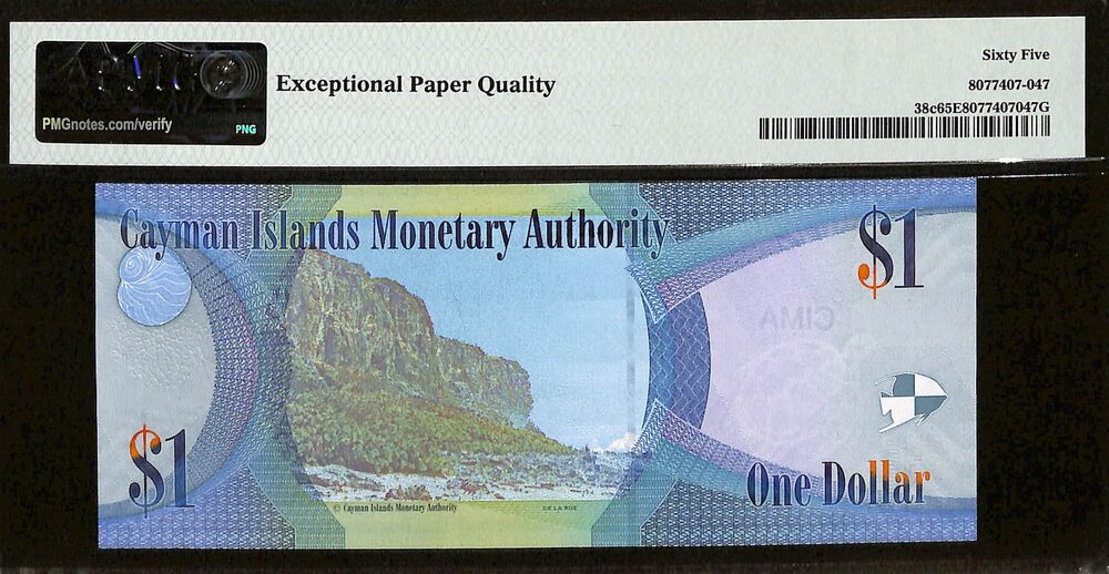 Cayman Islands - 1 Dollar 2010 - Pick # 38c - PMG 65 EPQ