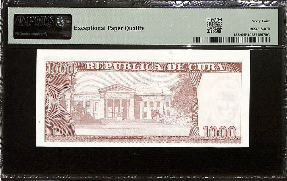 Cuba - 1000 Pesos 2023 - Pick # 132c - PMG 64 EPQ