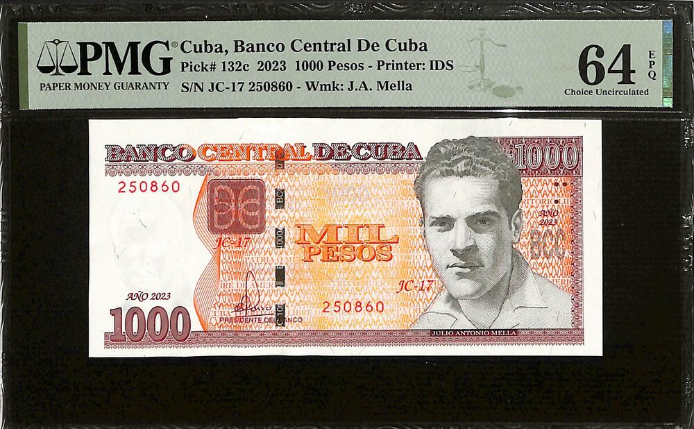 Cuba - 1000 Pesos 2023 - Pick # 132c - PMG 64 EPQ