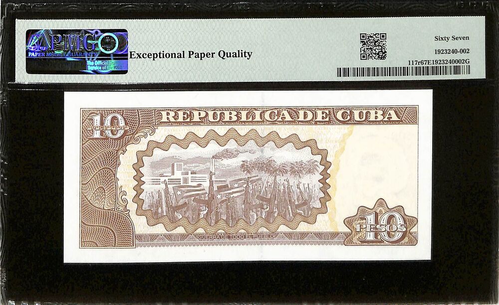 Cuba - 10 Pesos 2016 - Pick # 117r - PMG 67 EPQ