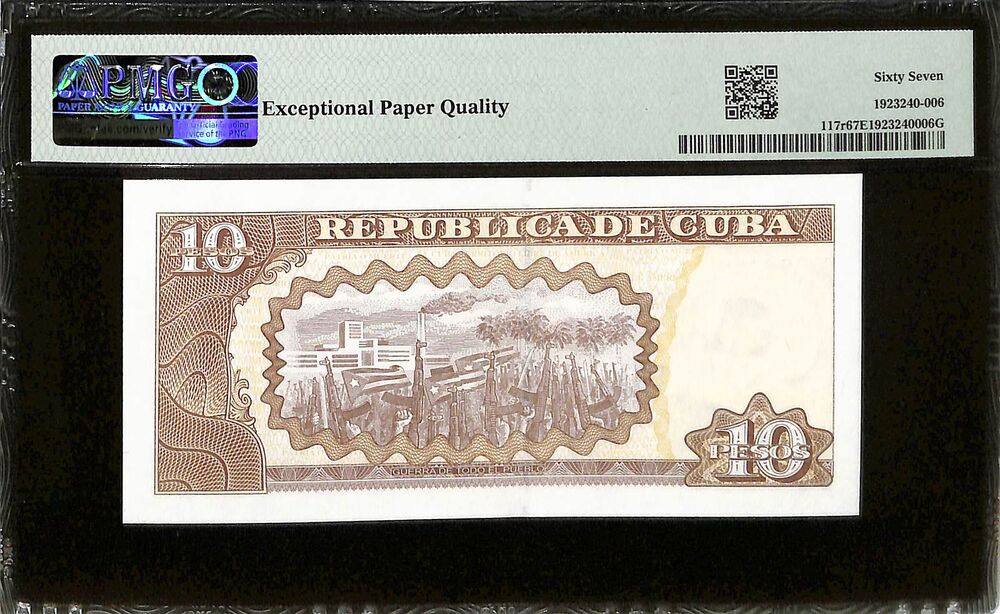 Cuba - 10 Pesos 2016 - Pick # 117r - PMG 67 EPQ