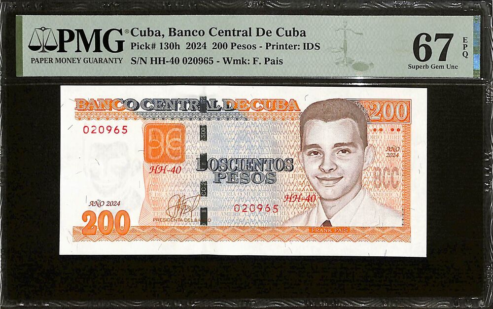 Cuba - 200 Pesos 2024 - Pick # 130h - PMG 67 EPQ