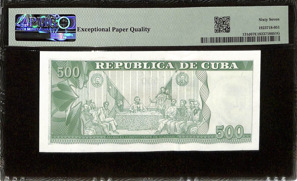 Cuba - 500 Pesos 2021 - Pick # 131d - PMG 67 EPQ