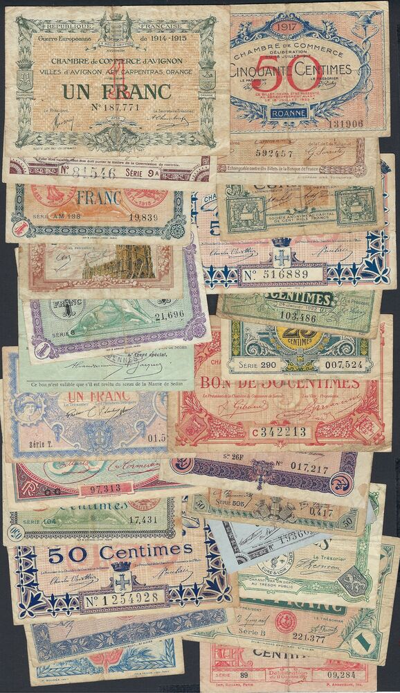 France - Lot of 25 Emergency Issues - Fine