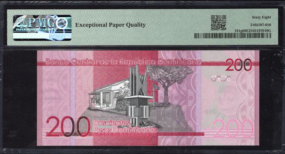 Dominican Republic - 200 Pesos Dominicanos 2022 - Pick # 191g - PMG 68 EPQ