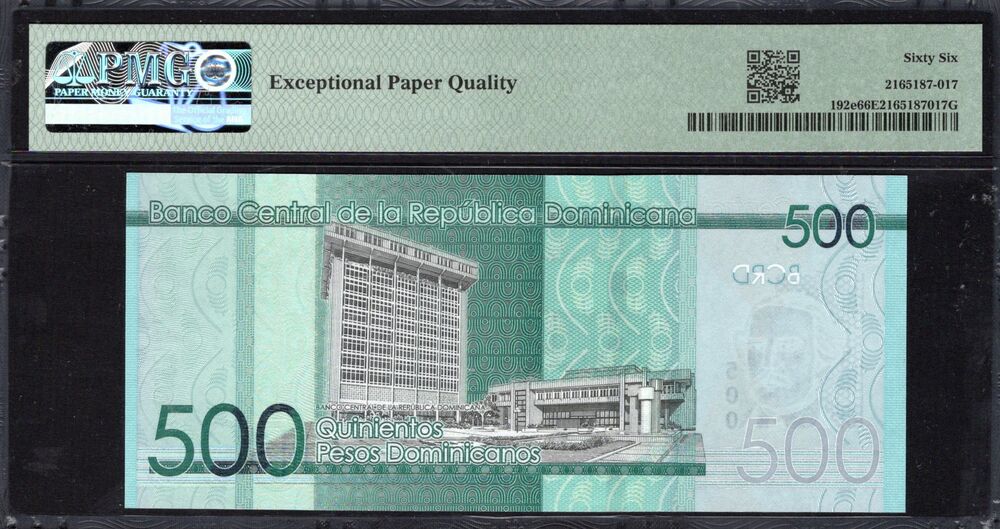 Dominican Republic - 500 Pesos Dominicanos 2022 - Pick # 192e - PMG 66 EPQ