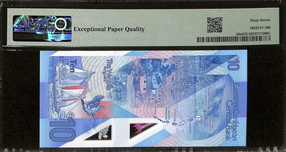 East Caribbean States - 10 Dollars ND (2019) - Pick # 56a - PMG 67 EPQ