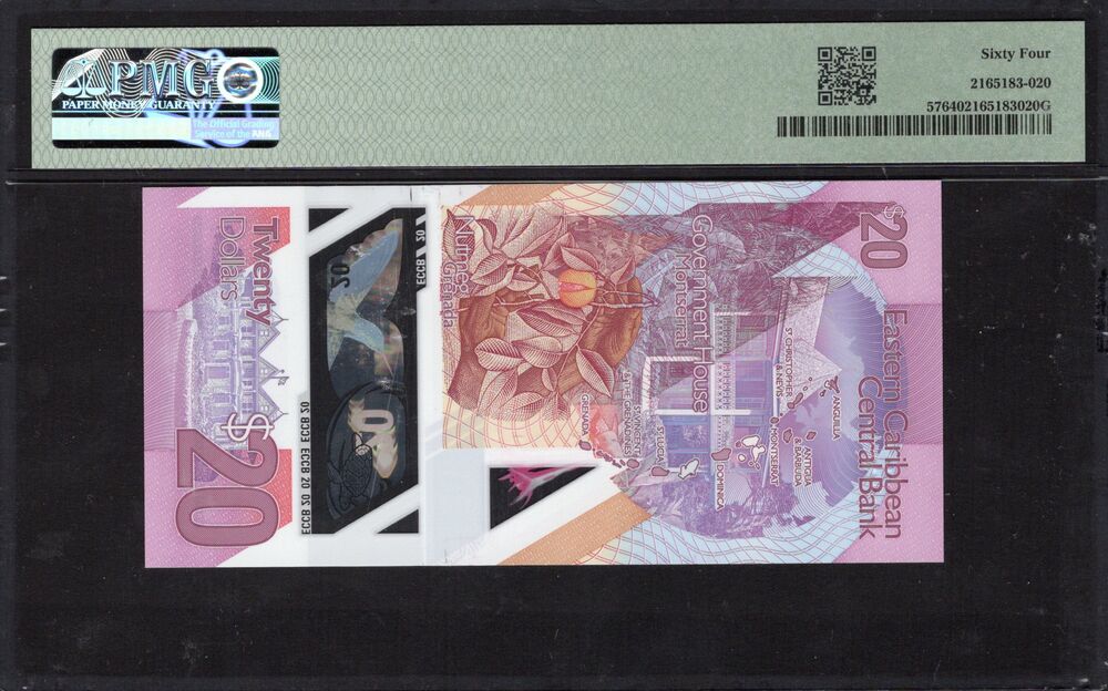 East Carribean States - 20 Dollars ND (2019) - Pick # 57 - PMG 64