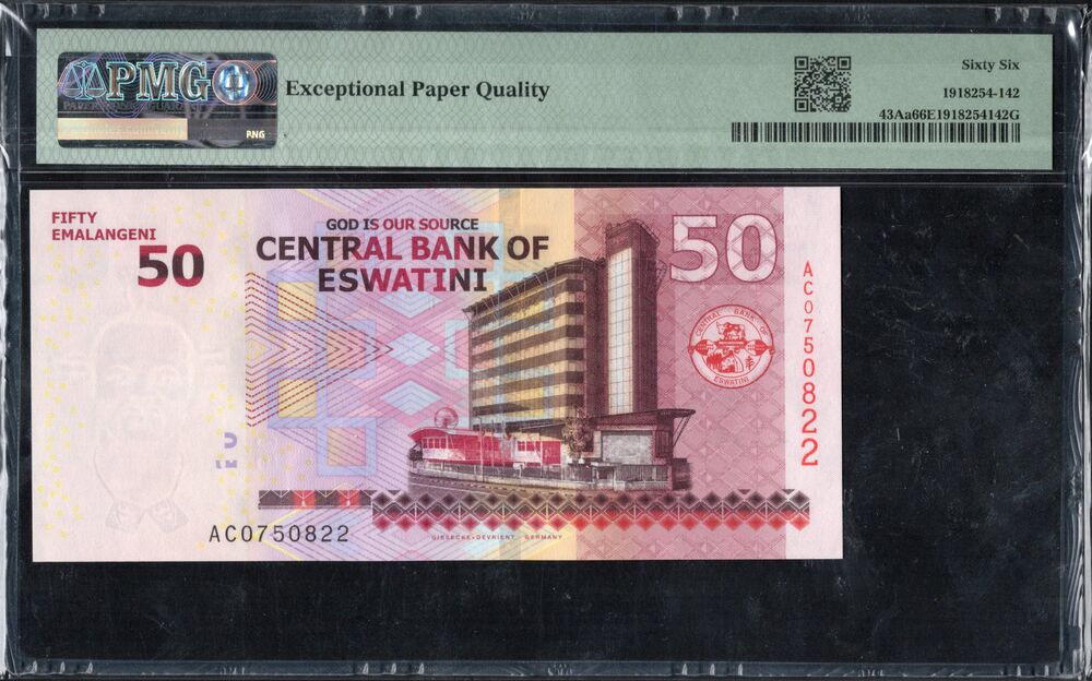 Eswatini - 50 Emalangeni 2018 - Pick # 43Aa - PMG 66 EPQ