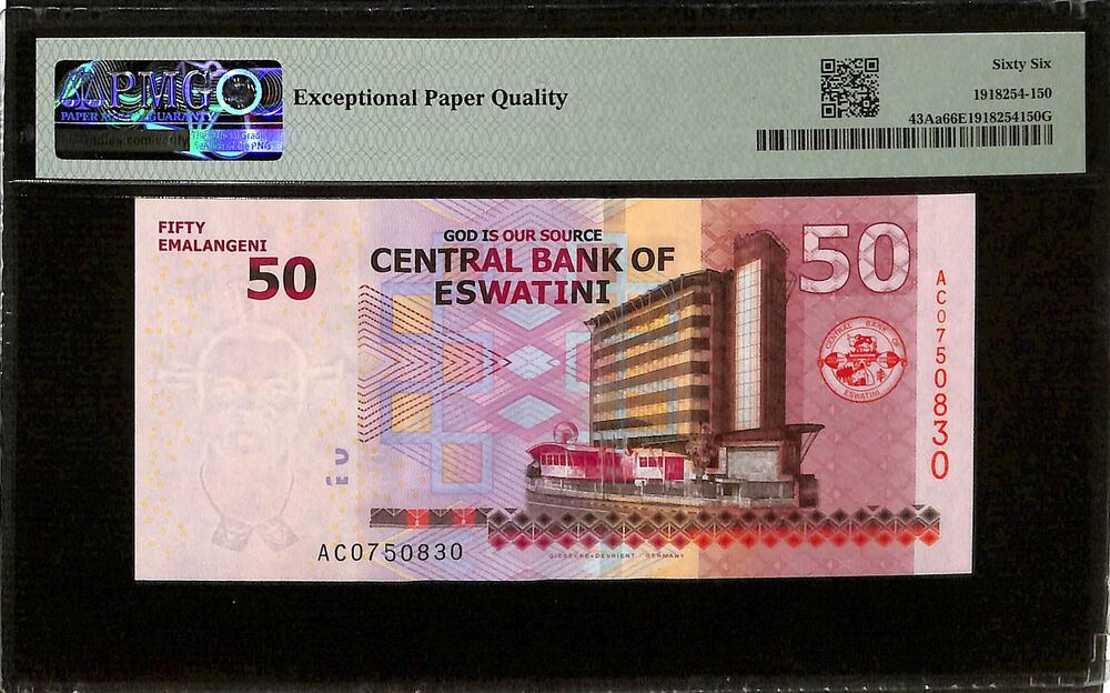 Eswatini - 50 Emallangeni 2018 - Pick # 43Aa - PMG 66 EPQ