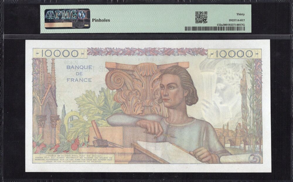 France - 10.000 Francs 1945-47 - Pick # 132a - PMG 30