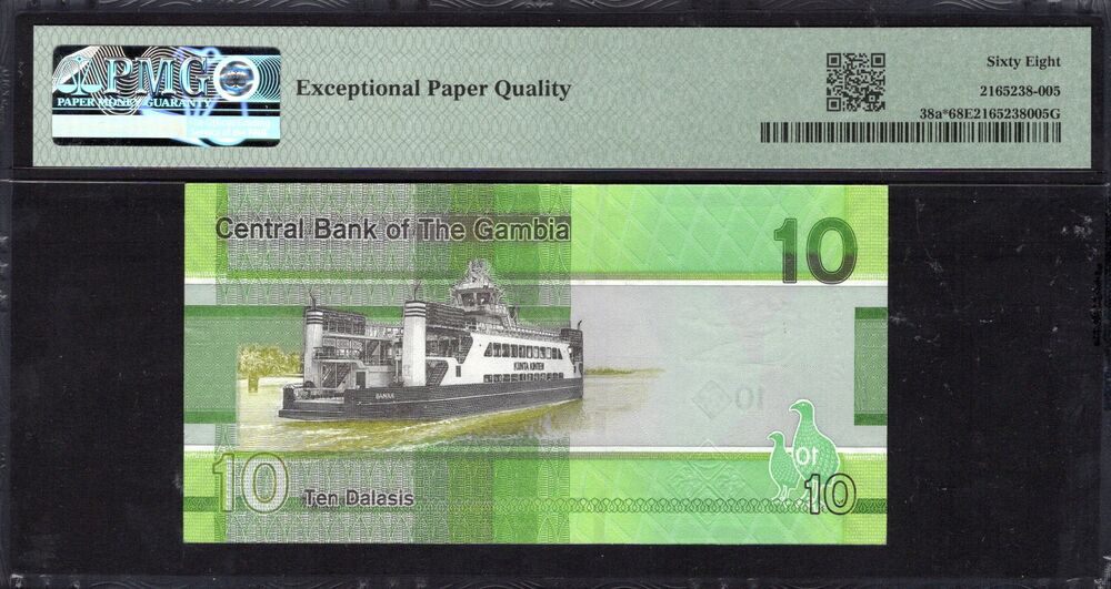 Gambia - 10 Dalasis 2019 - Pick # 38a - REPLACEMENT - PMG 68 EPQ