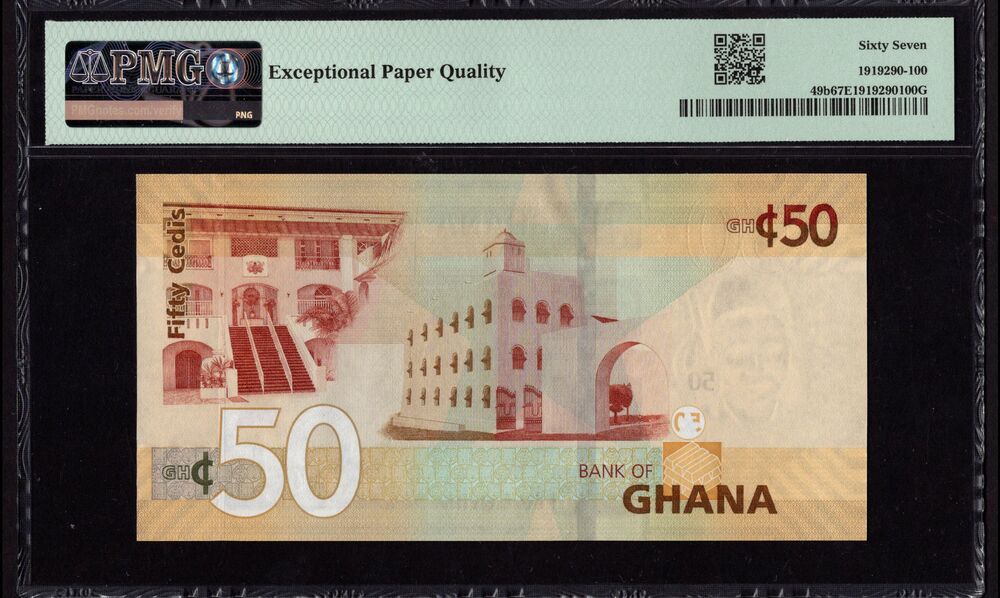 Ghana - 50 Cedis 2022 - Pick# 49b - PMG 67 EPQ