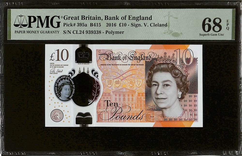 Great Britain - 10 Pounds 2016 - Pick # 395a - PMG 68 EPQ
